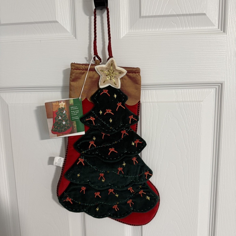 VTG NWT Hallmark Christmas Stocking Display Tree Keepsake Miniature Ornaments